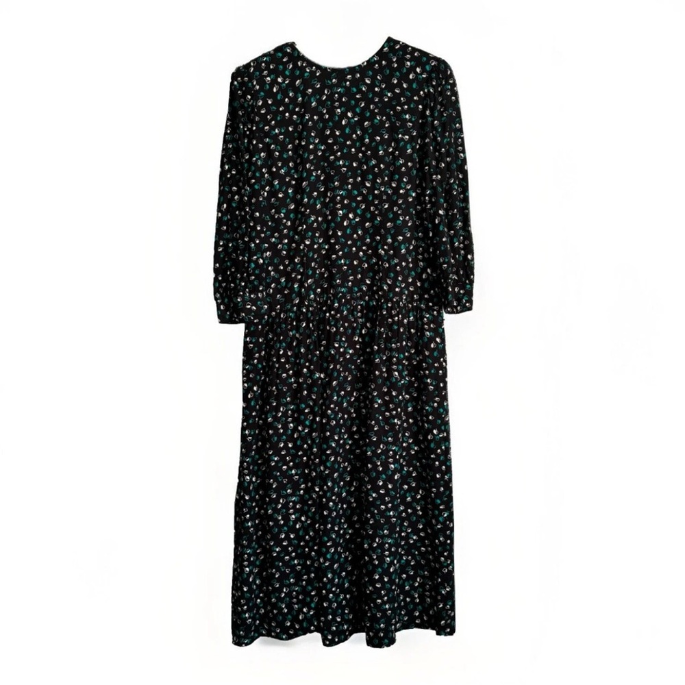 Lanz Originals Ditsy Floral Tiered Dress Womens 12 Pockets Cottagecore Vintage